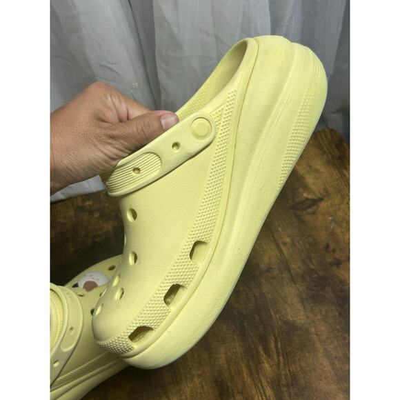 Crocs Classic Crush Platform Clog Acidic Yellow Mens 7 Women’s 9 Neon Comfort - Picture 8 of 11